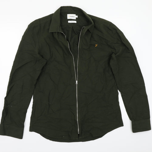 Far4ah Mens Green    Button-Up Size M
