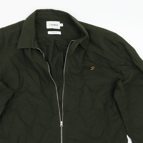 Far4ah Mens Green    Button-Up Size M