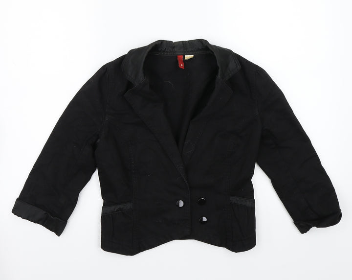 H&M Womens Black Jacket Coat Size 8