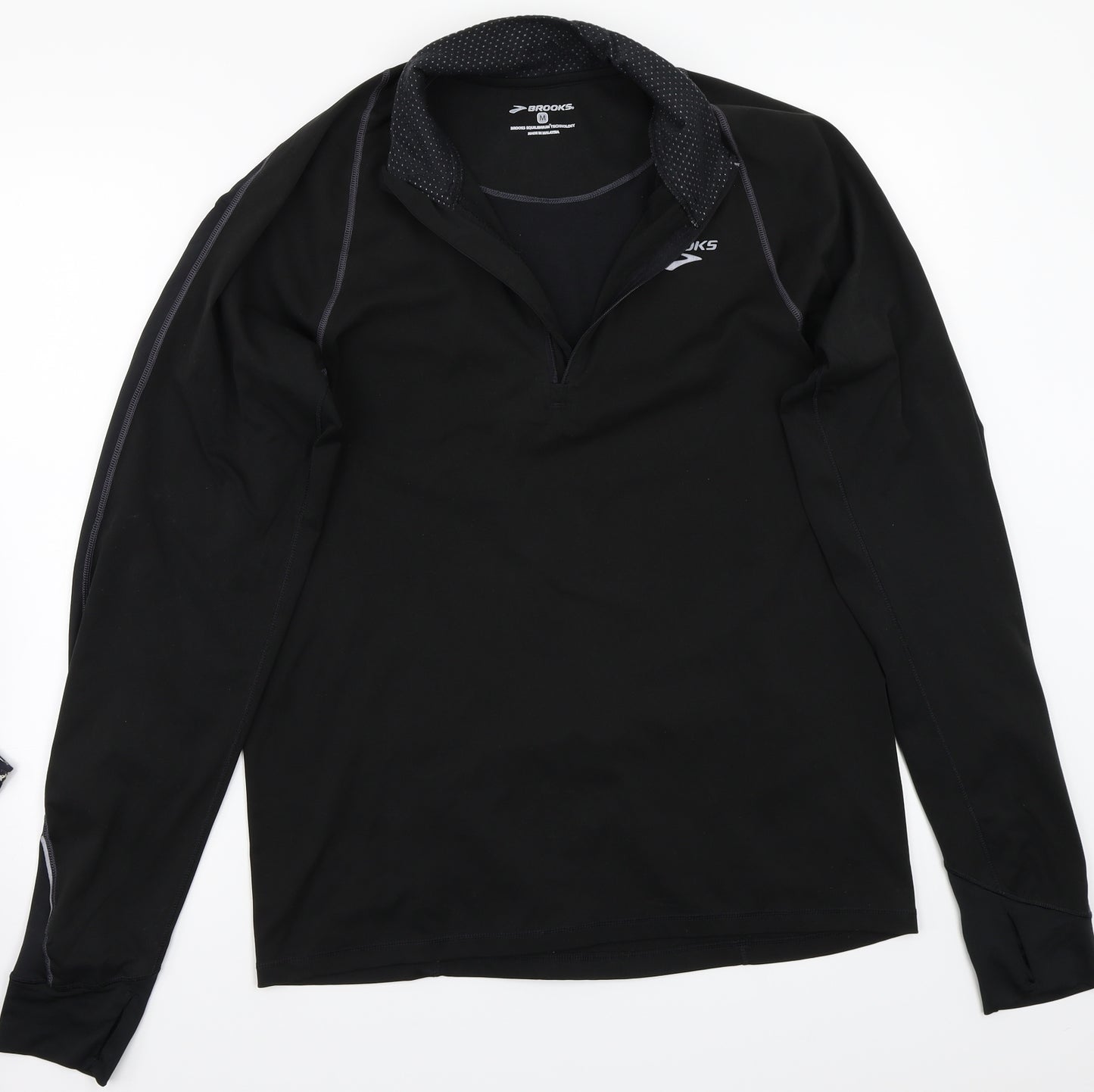 Brooks Mens Black   Jacket Coat Size M