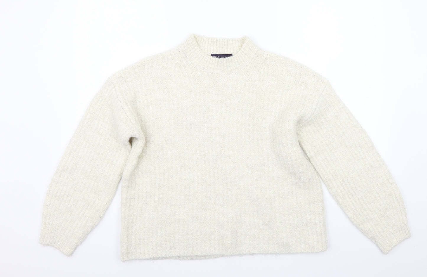 Marks and Spencer Womens White   Pullover Jumper Size S