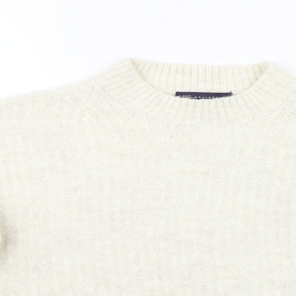 Marks and Spencer Womens White   Pullover Jumper Size S
