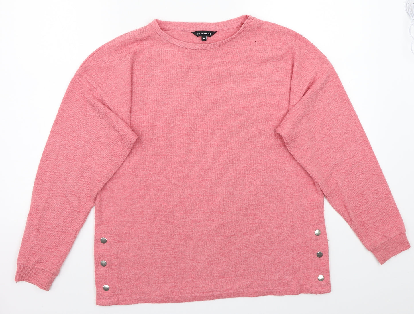 Peacocks Womens Pink   Henley Jumper Size 8