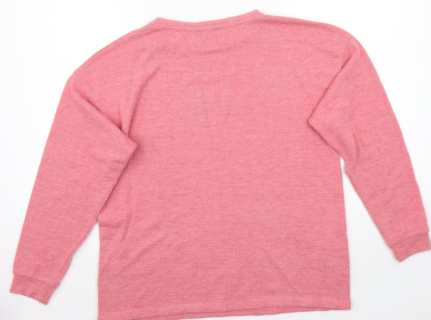 Peacocks Womens Pink   Henley Jumper Size 8