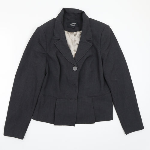 Papaya Womens Grey   Jacket Blazer Size 16