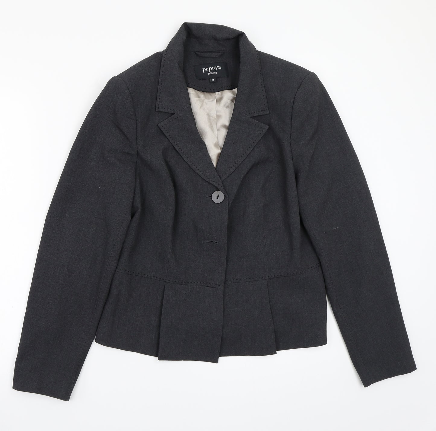 Papaya Womens Grey   Jacket Blazer Size 16