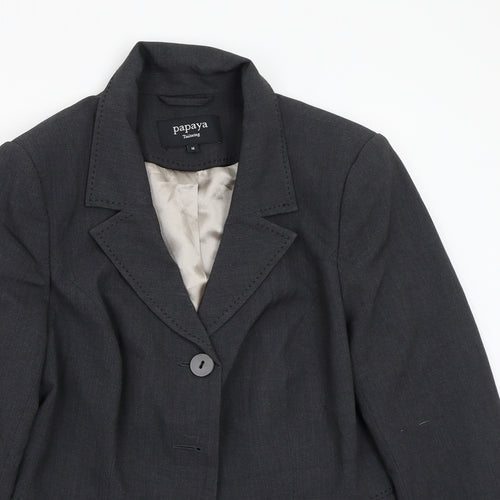 Papaya Womens Grey   Jacket Blazer Size 16