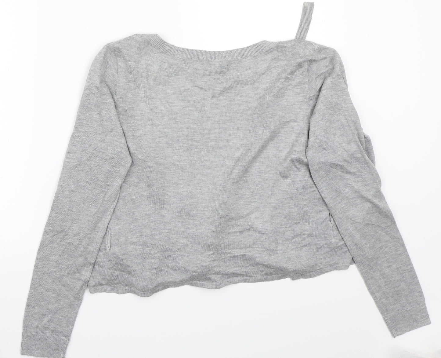 H&M Womens Grey   Cardigan Jumper Size M