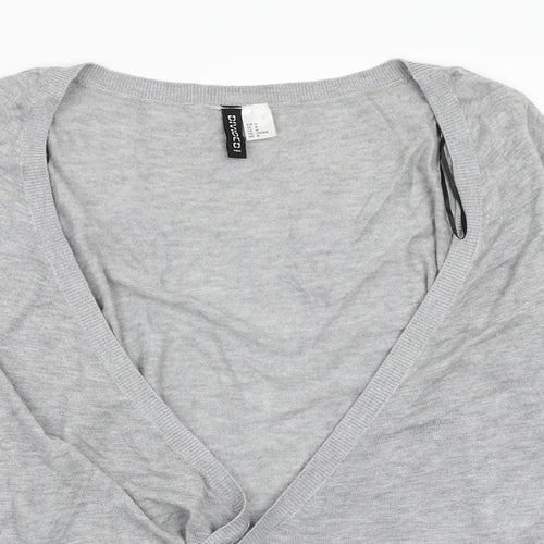 H&M Womens Grey   Cardigan Jumper Size M