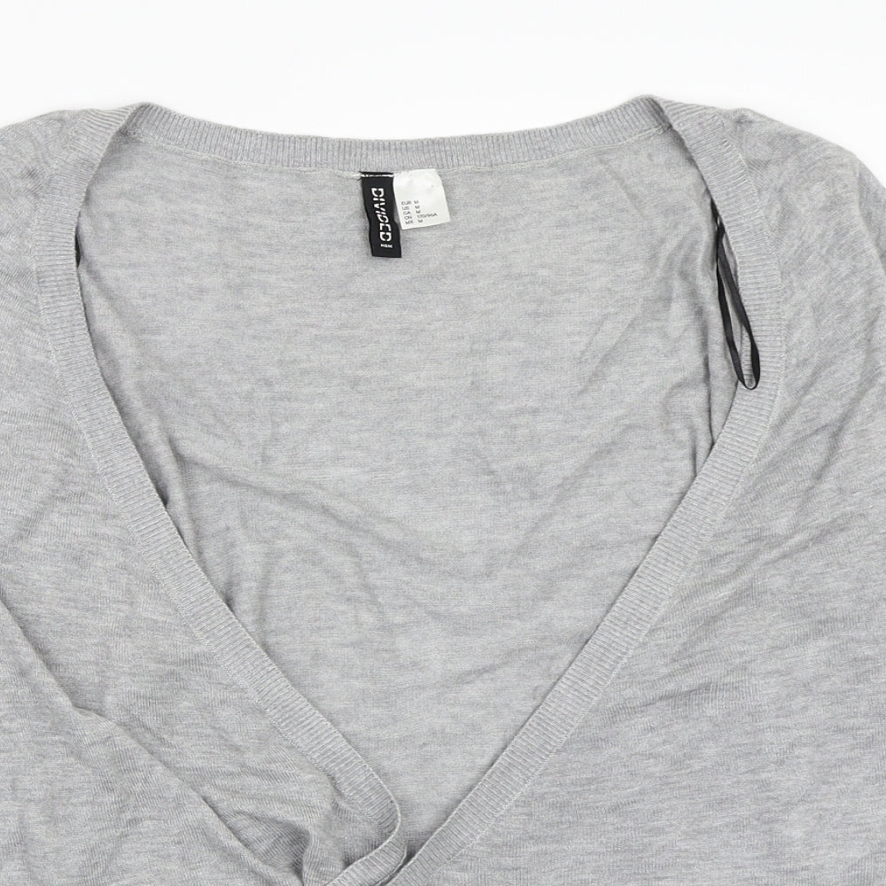 H&M Womens Grey   Cardigan Jumper Size M