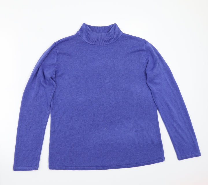 BM Womens Blue Pullover Jumper Size M