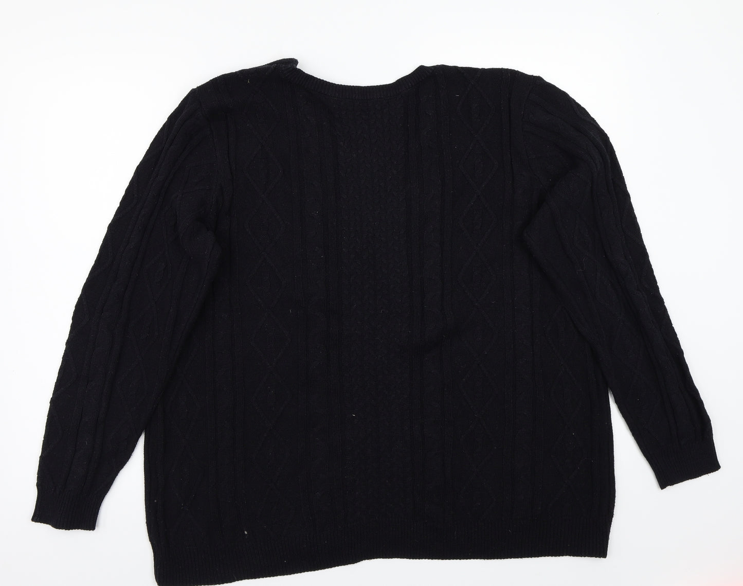 cassiopeia Mens Black   Pullover Jumper Size M