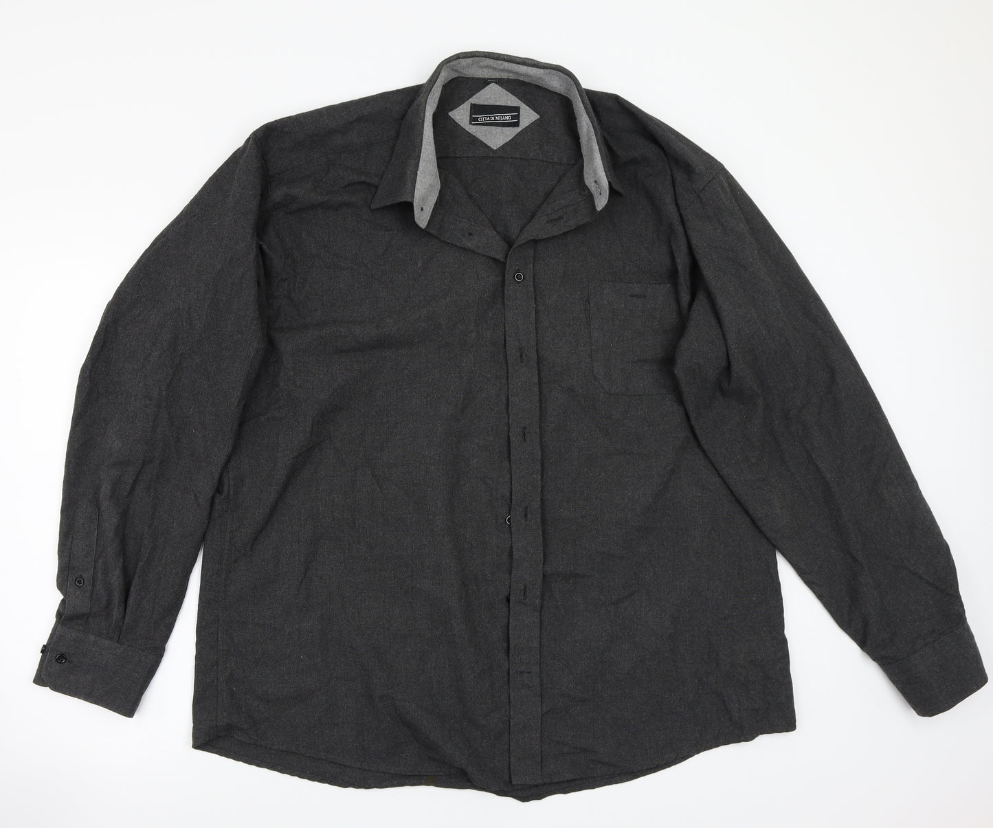 Citta Di Milano  Mens Grey    Button-Up Size 46