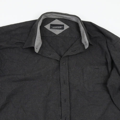 Citta Di Milano  Mens Grey    Button-Up Size 46