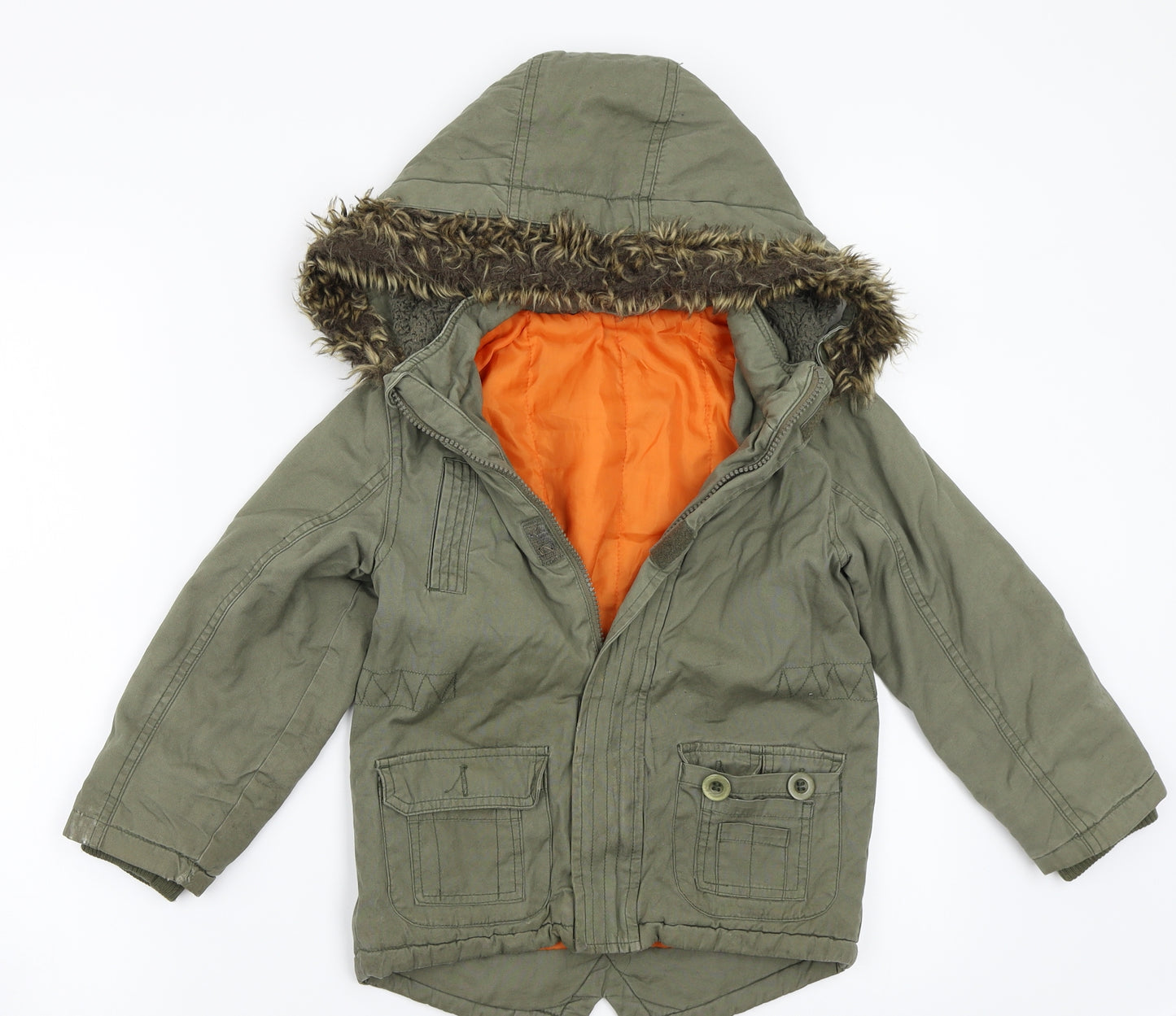 Marks and Spencer Boys Green   Jacket Coat Size 4-5 Years