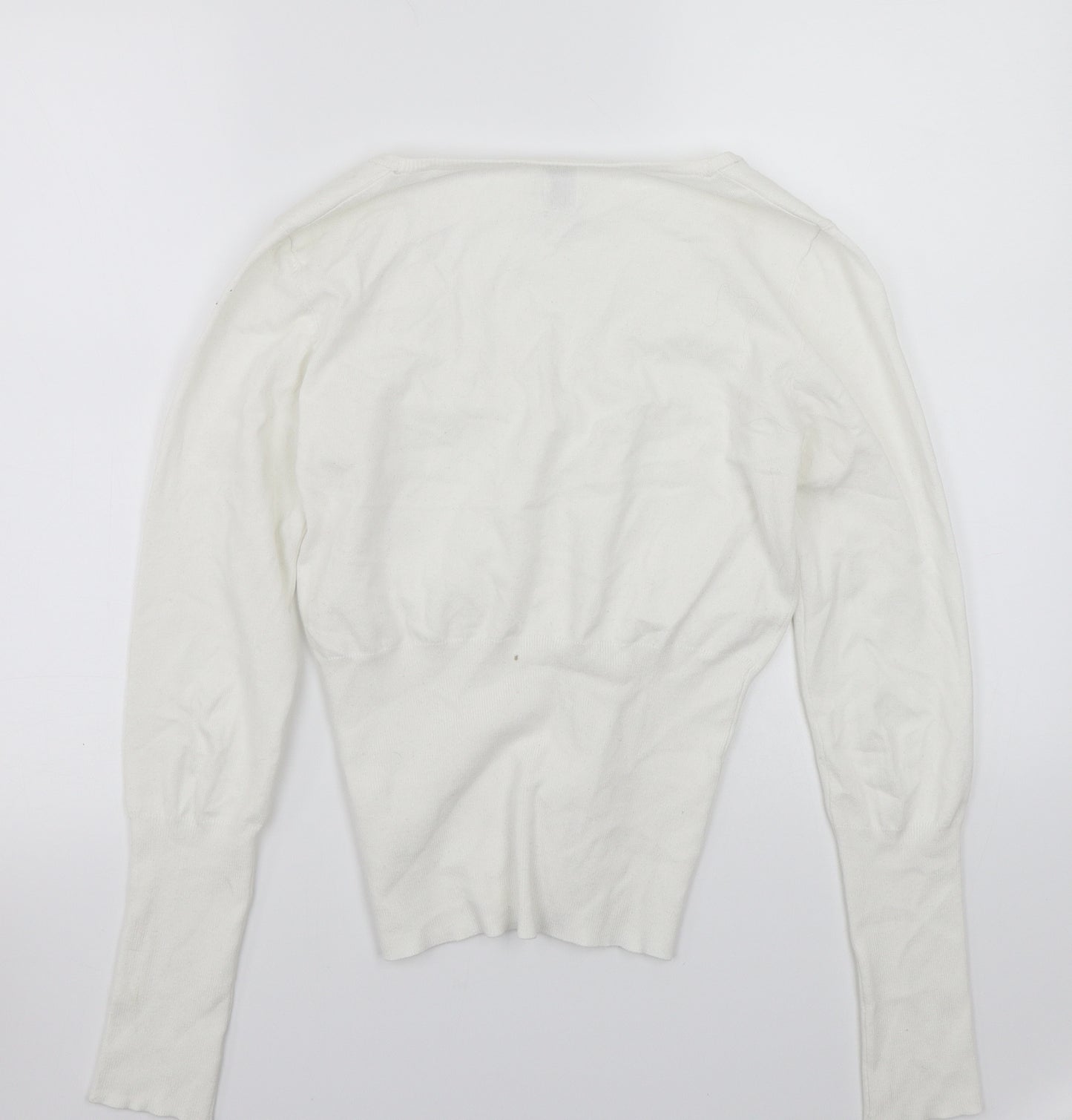Saint Tropez Clothing Womens White   Cardigan Jumper Size M