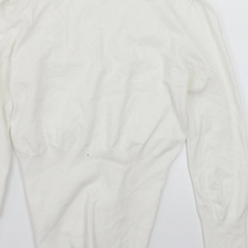 Saint Tropez Clothing Womens White   Cardigan Jumper Size M