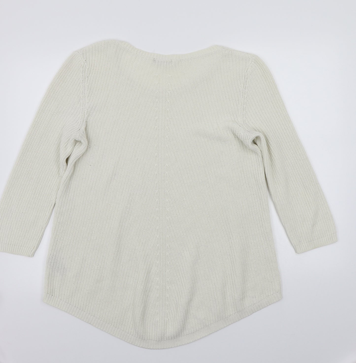 M&Co Womens Ivory   Basic T-Shirt Size 14