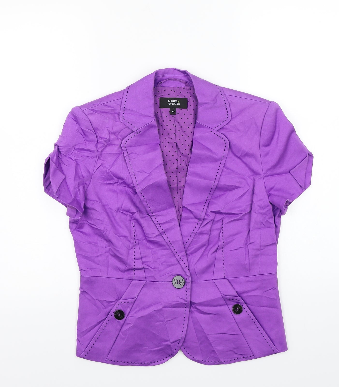 Marks and Spencer Womens Purple   Jacket Coat Size 10