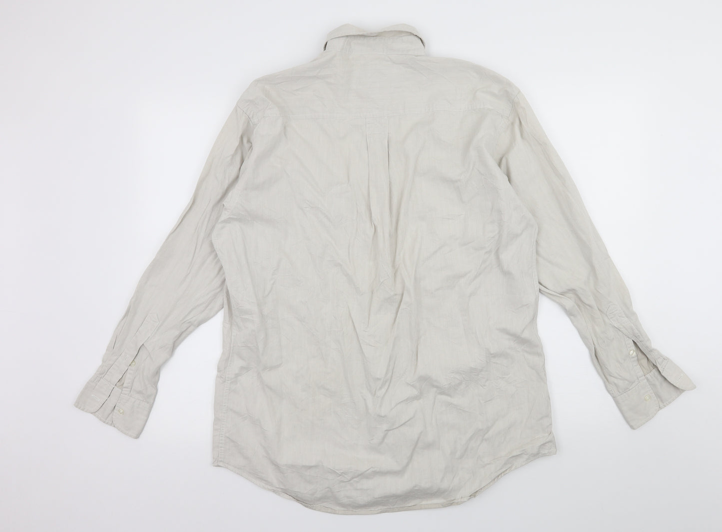 Associates Mens Grey    Button-Up Size 15.5