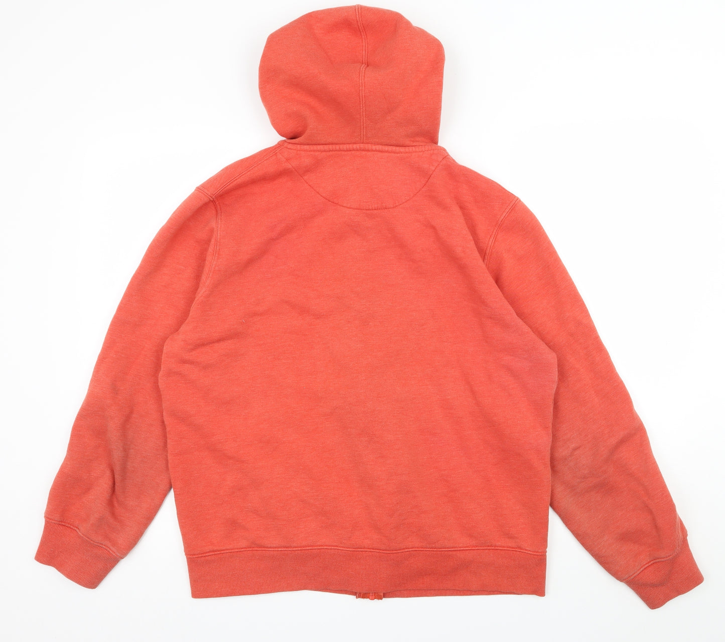 Easy Mens Orange  Jersey Full Zip Hoodie Size L