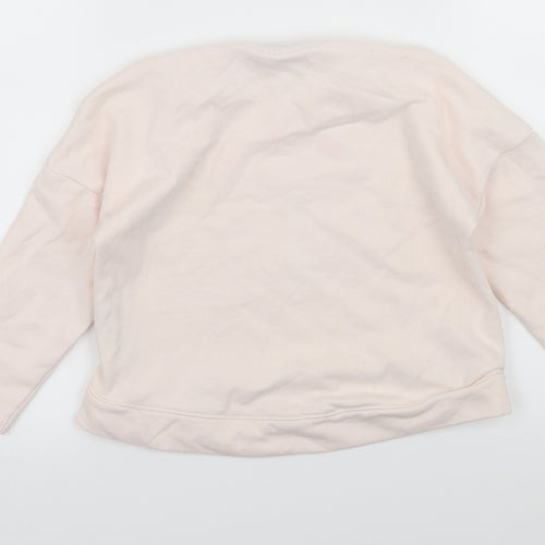 Marks and Spencer Girls Pink  Jersey Pullover Sweatshirt Size 4-5 Years  - Cactus