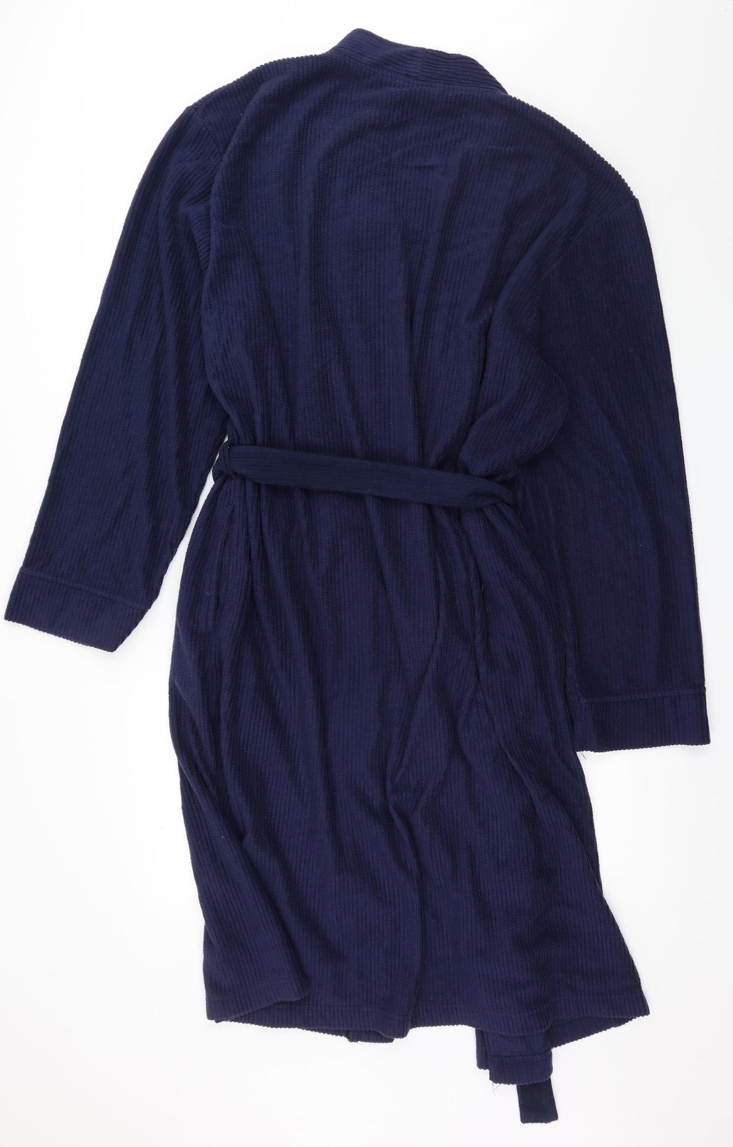 George Mens Blue Solid Jersey  Robe Size XL