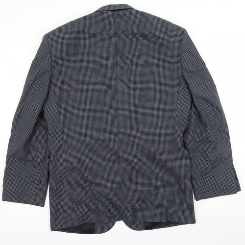 St Michael Mens Blue Geometric  Jacket Suit Jacket Size M