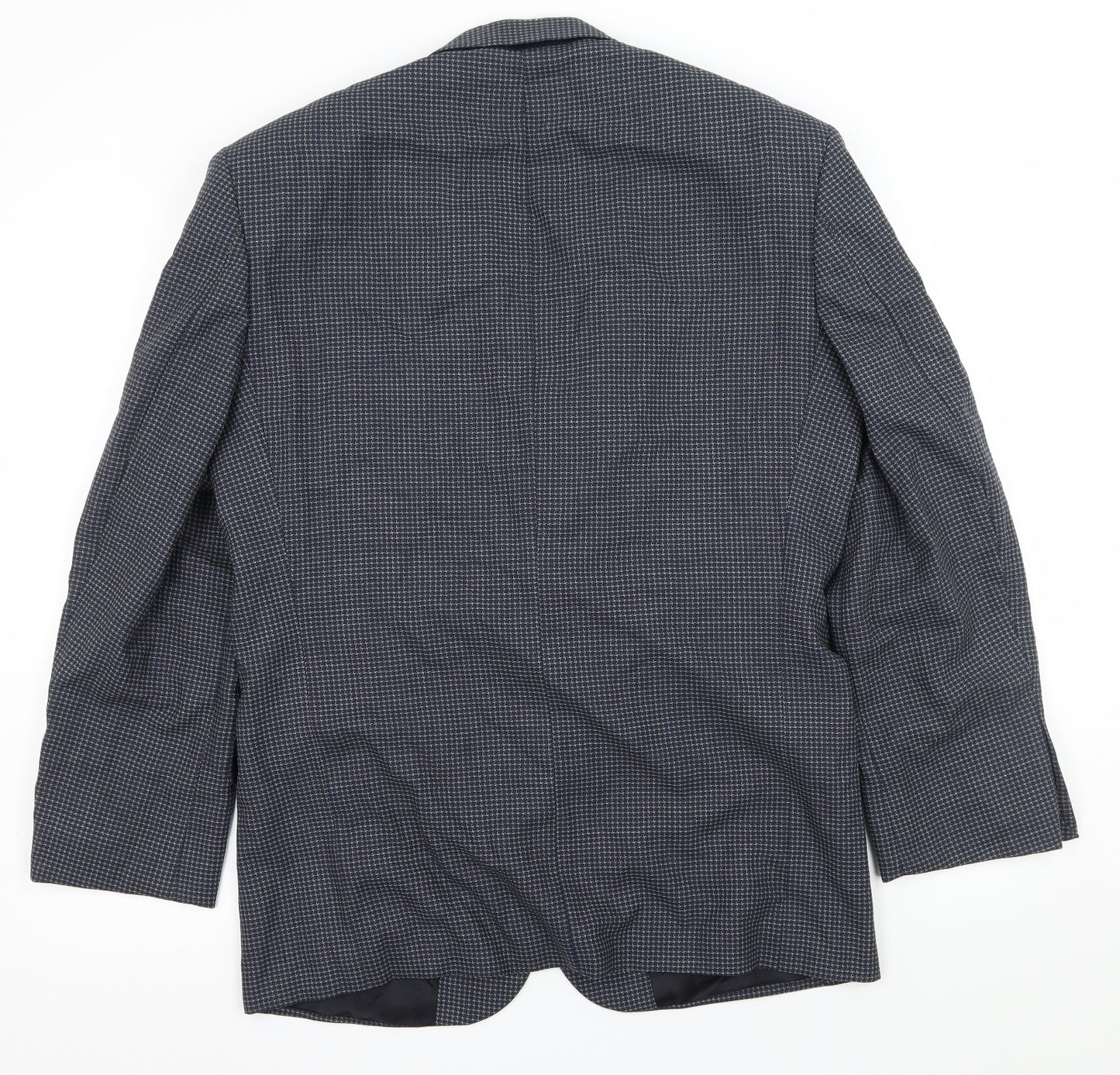 St Michael Mens Blue Geometric  Jacket Suit Jacket Size M