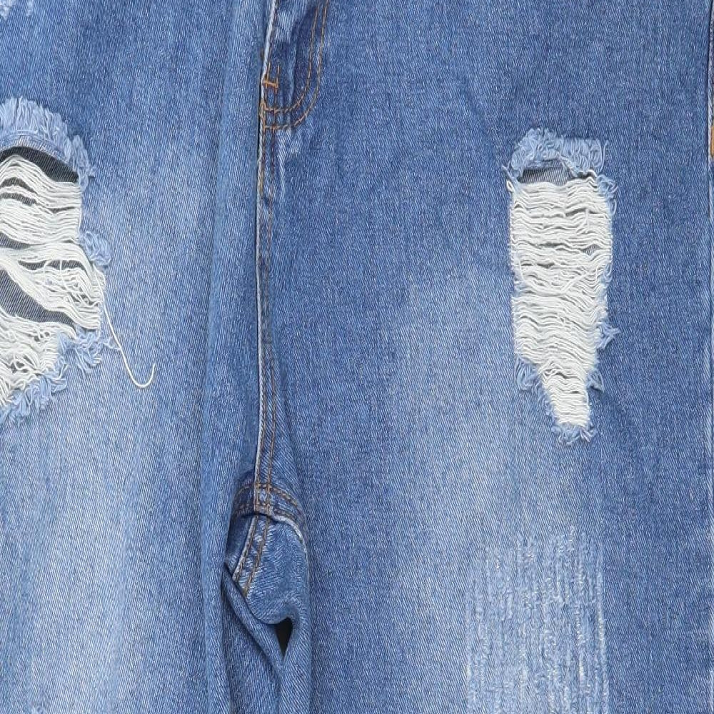 Missguided Womens Blue  Denim Mom Jeans Size 16 L28 in
