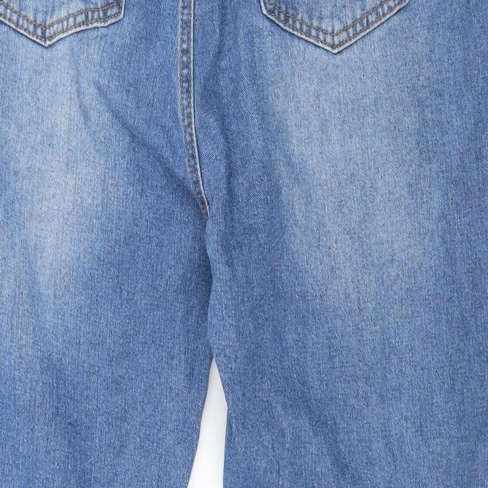 Missguided Womens Blue  Denim Mom Jeans Size 16 L28 in