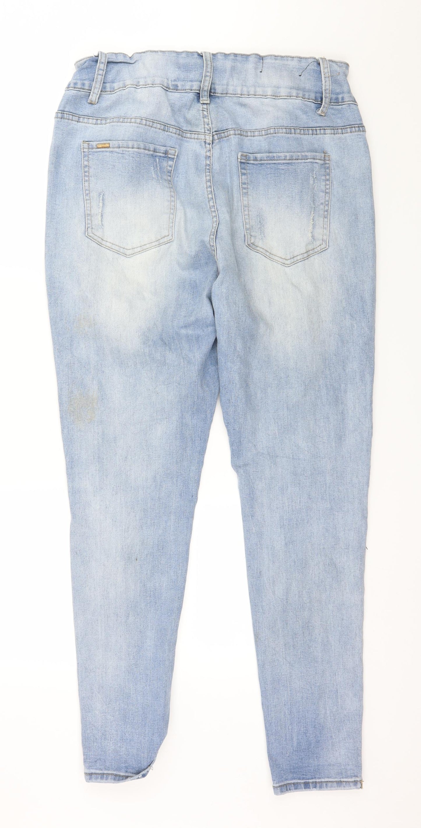 Chic Denim Womens Blue  Denim Mom Jeans Size 16 L29 in