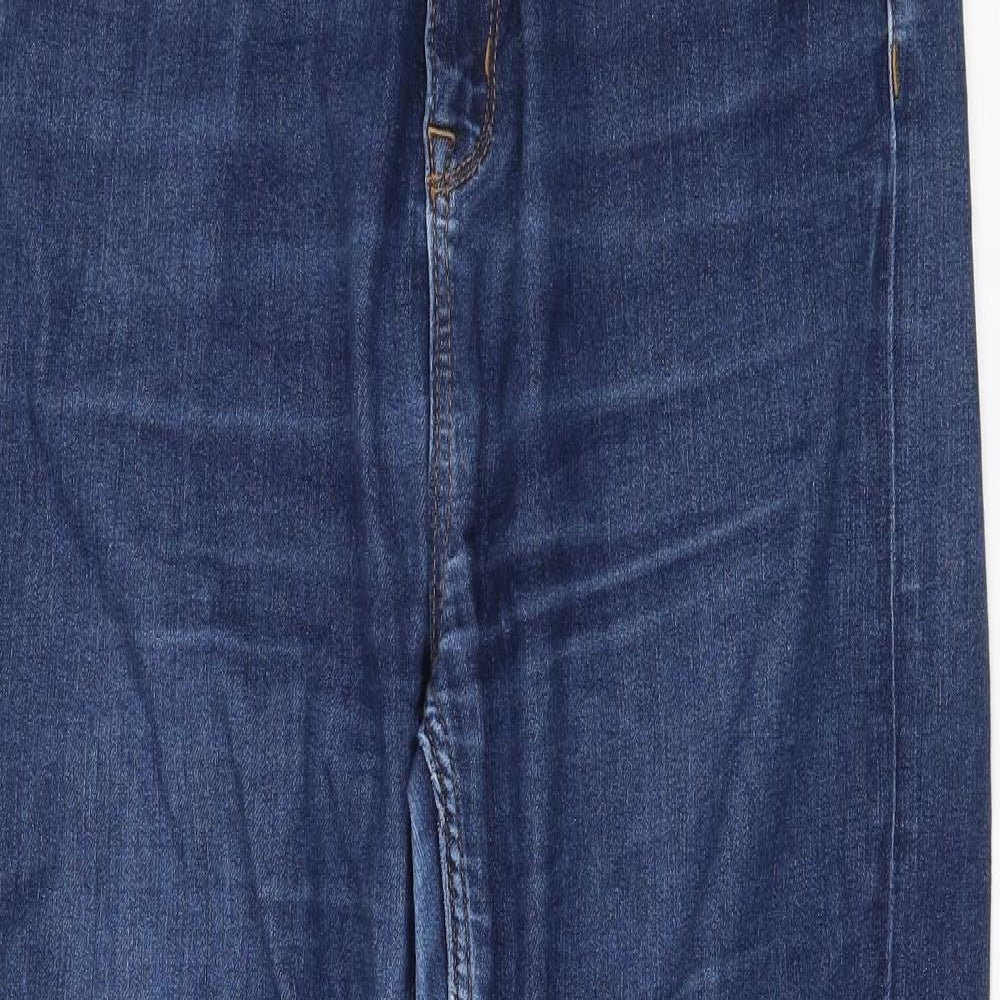 Marks and Spencer Womens Blue  Denim Straight Jeans Size 16 L29 in