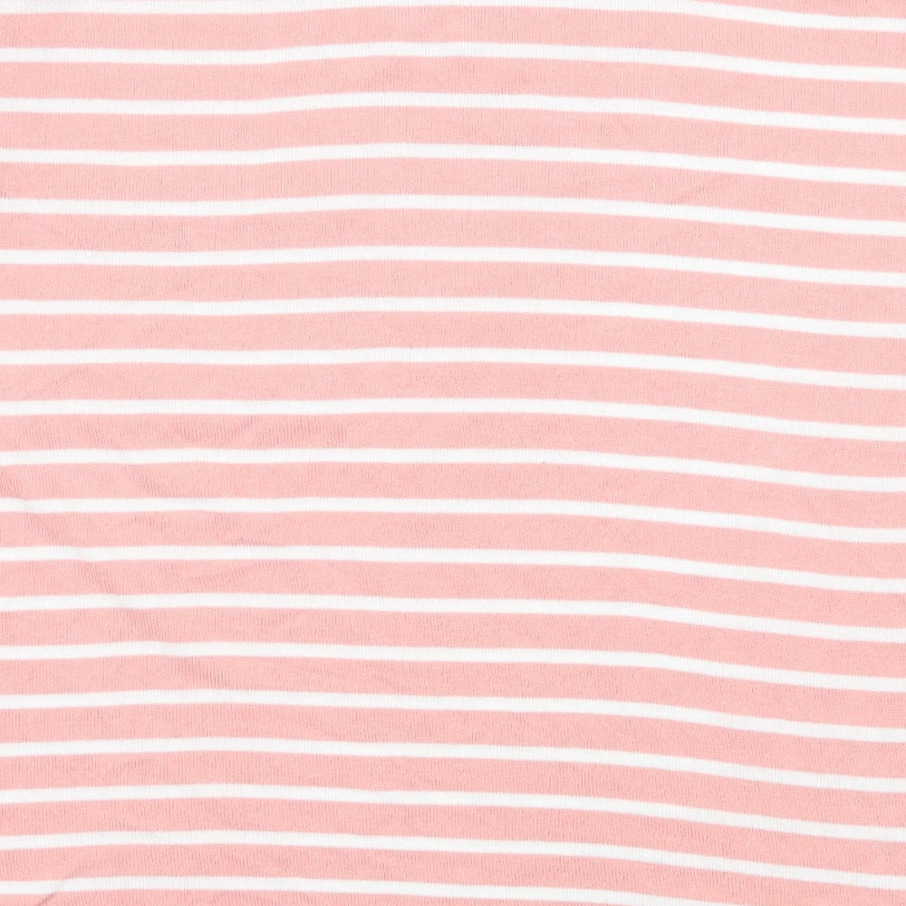 Papaya Womens Pink Striped Knit Pullover Jumper Size 12