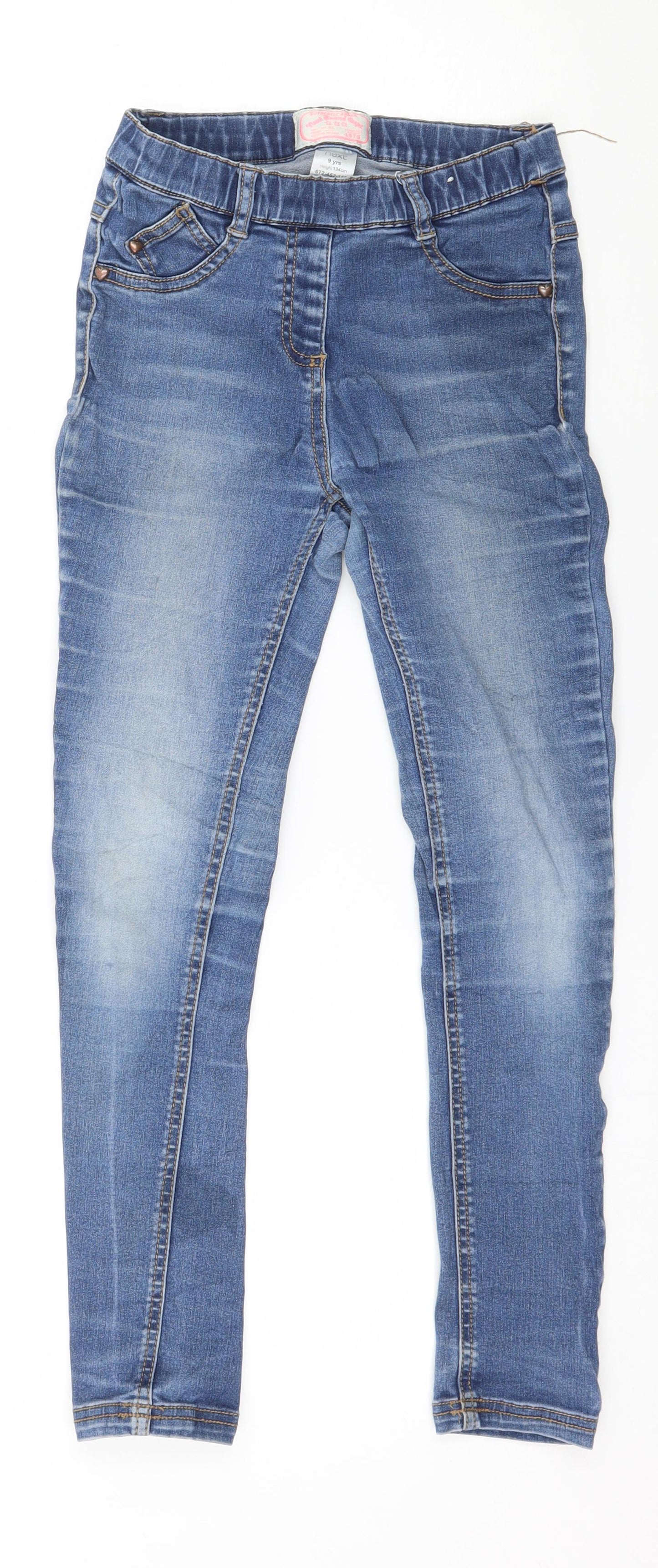 NEXT Girls Blue  Denim Skinny Jeans Size 9 Years