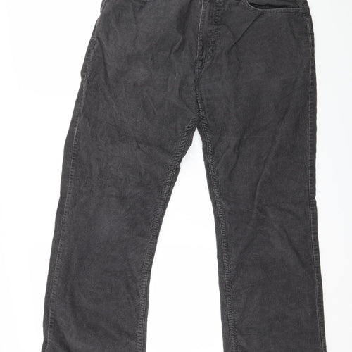 TU Mens Grey  Corduroy Trousers  Size 34 in L26 in