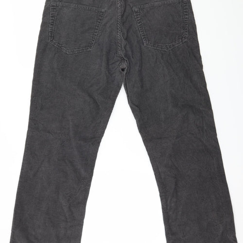 TU Mens Grey  Corduroy Trousers  Size 34 in L26 in