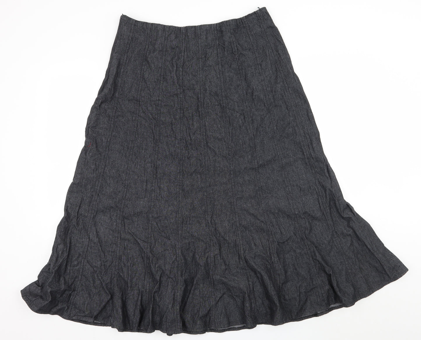 Cotton Traders Womens Grey  Denim Flare Skirt Size 16