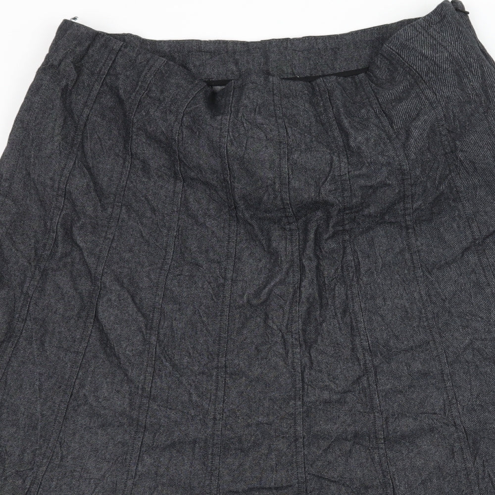 Cotton Traders Womens Grey  Denim Flare Skirt Size 16
