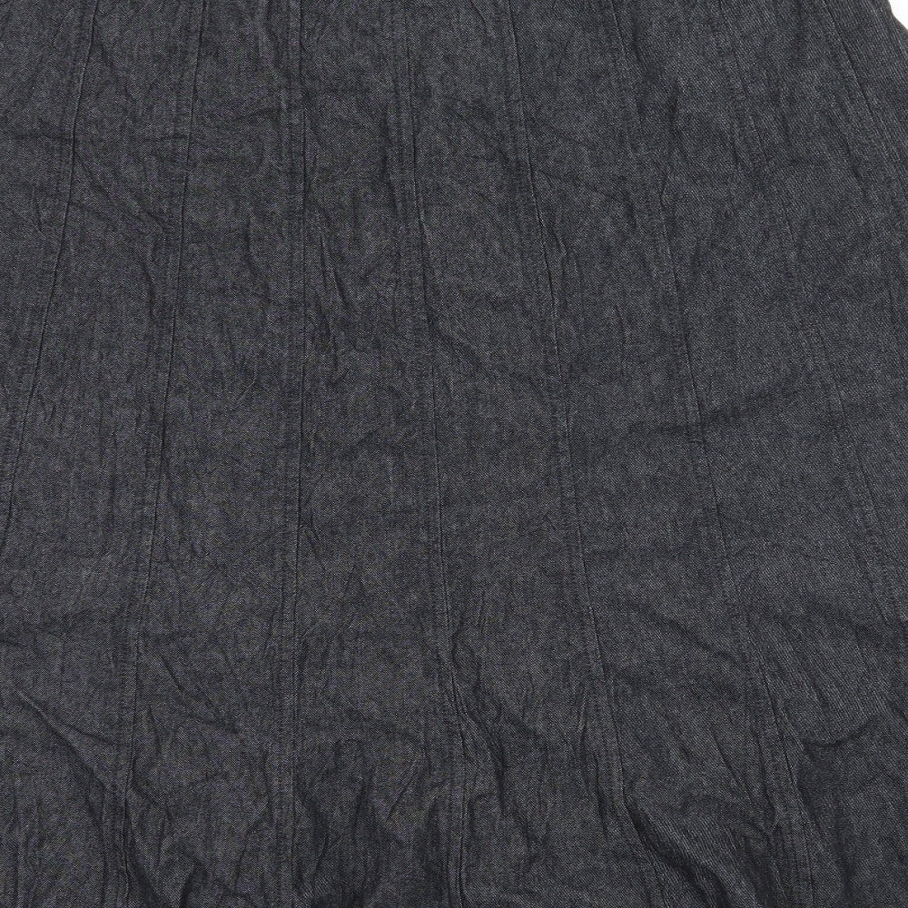 Cotton Traders Womens Grey  Denim Flare Skirt Size 16
