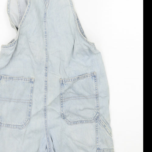 Zara Girls Blue  Denim Dungaree One-Piece Size 13-14 Years  - Distressed