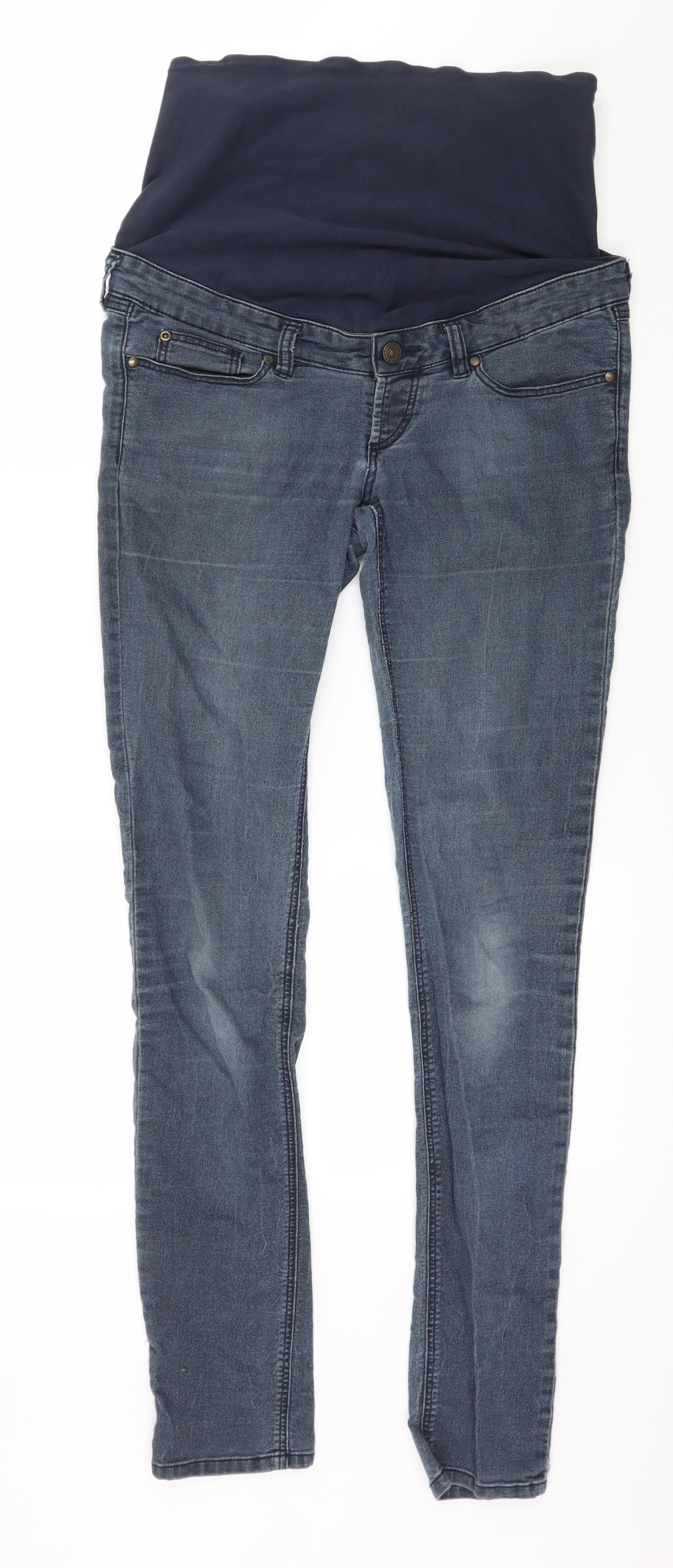H&M Womens Blue  Denim Skinny Jeans Size 10 L30 in