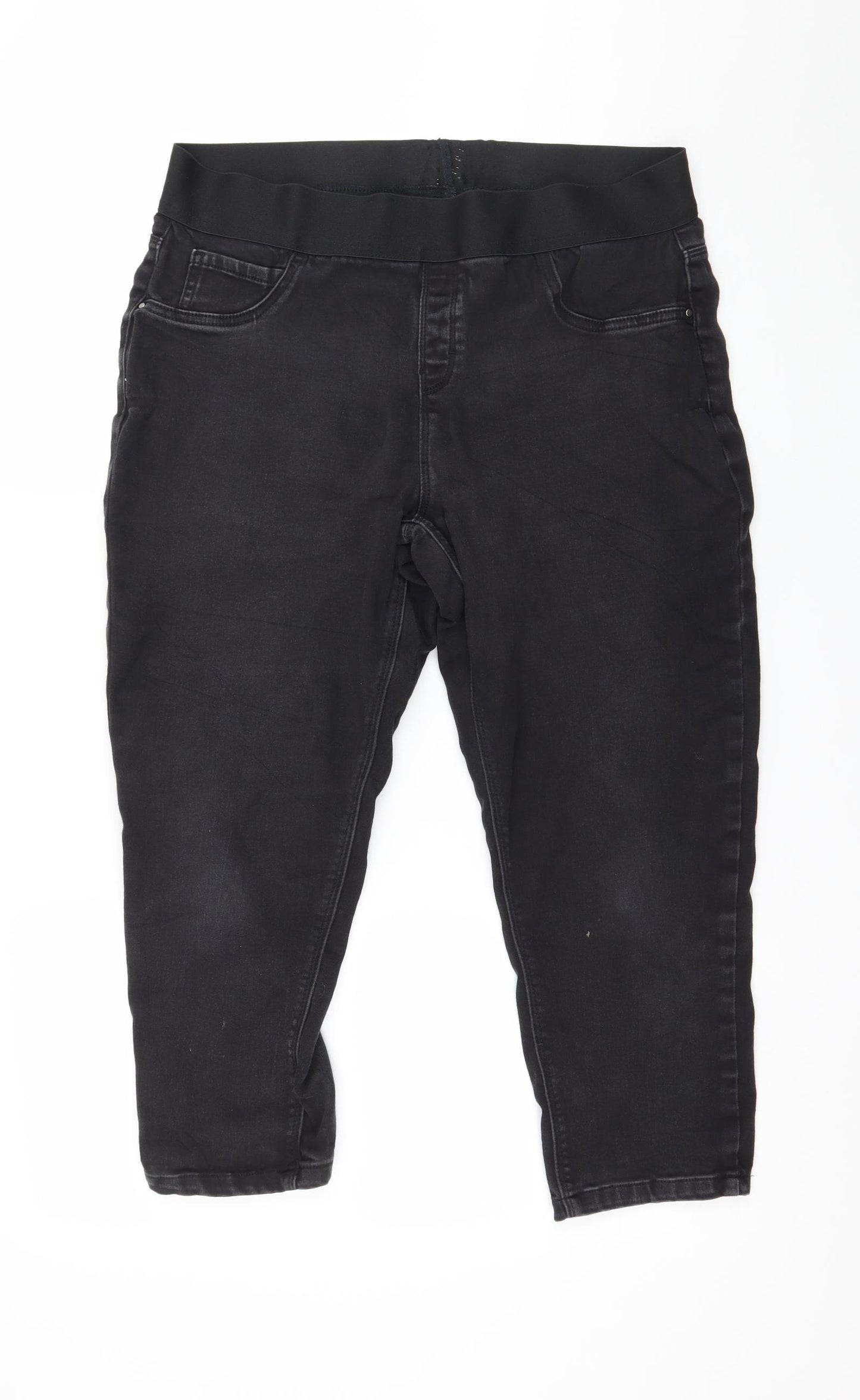 George Womens Black  Denim Cropped Jeans Size 18 L21 in
