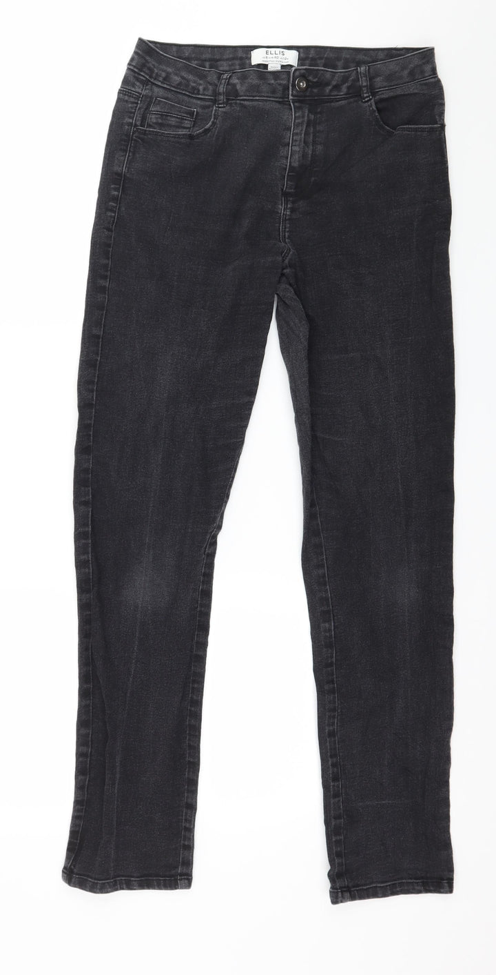 Dorothy Perkins Womens Grey Denim Skinny Jeans Size 12 L29 in