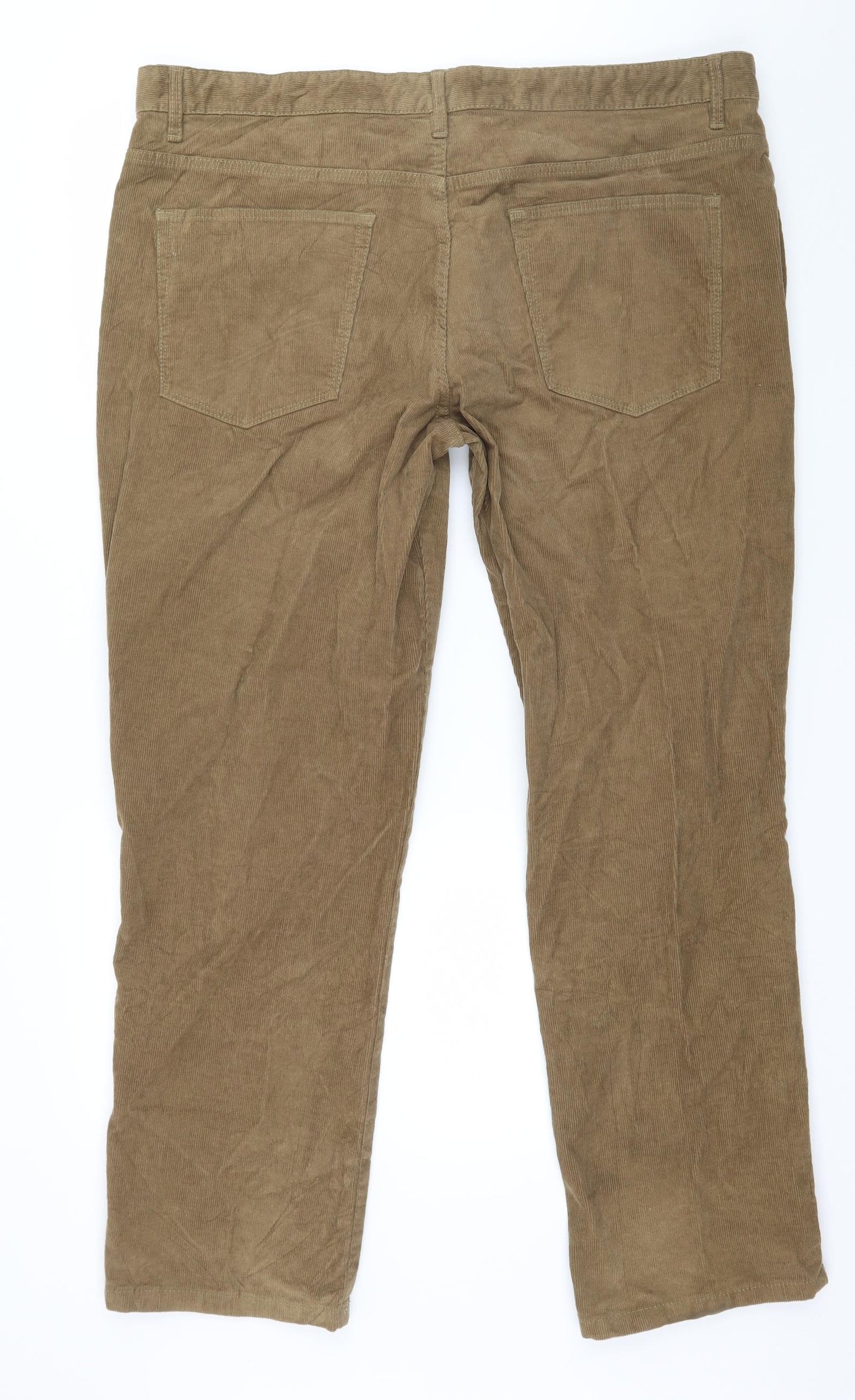 TU Mens Brown  Corduroy Trousers  Size 40 in L30 in