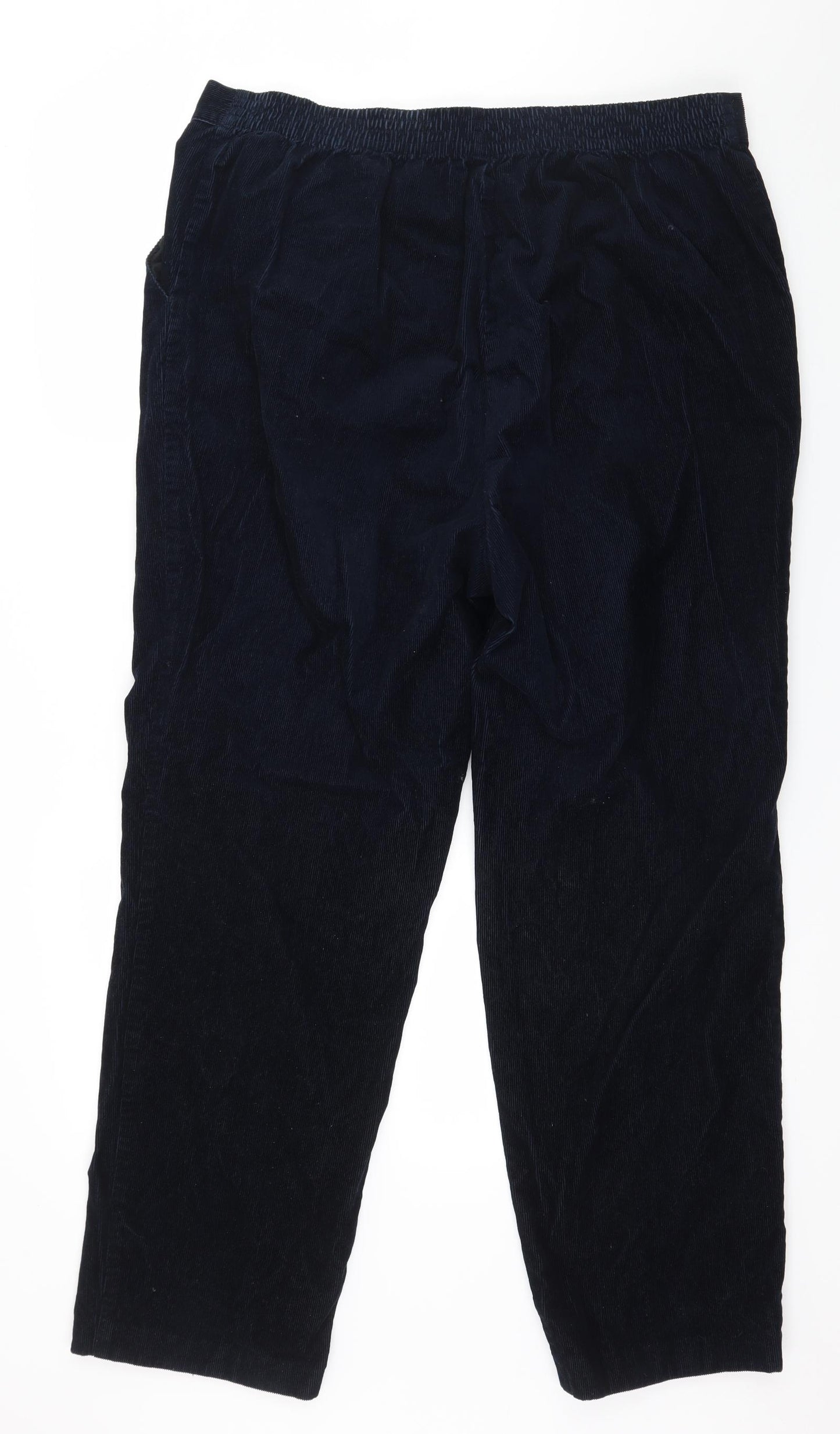 Marks and Spencer Womens Blue  Corduroy Trousers  Size 18 L29 in
