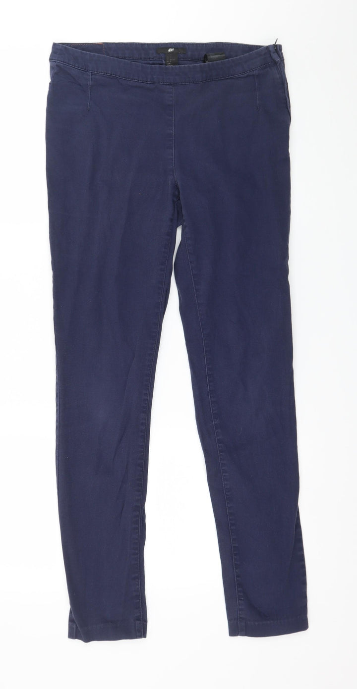 H&M Womens Blue Denim Trousers Size 30 in L29 in