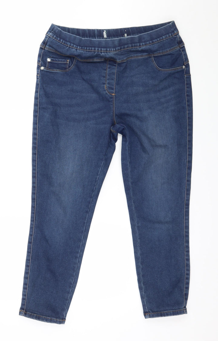Preworn Womens Blue  Denim Jegging Jeans Size 32 in L24 in