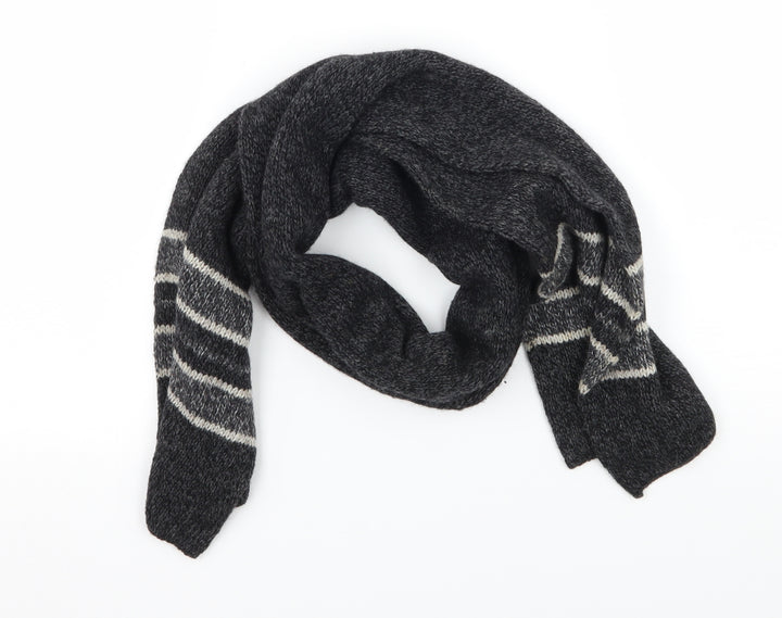 Preworn Mens Grey  Knit Rectangle Scarf Scarf One Size