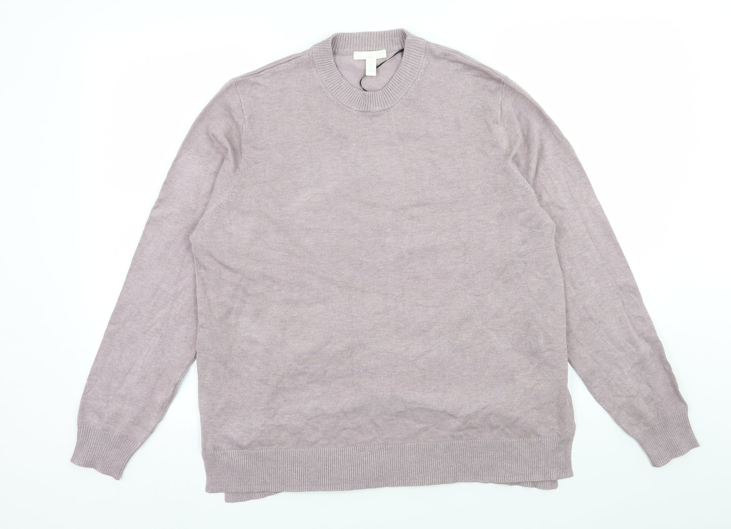 H&M Womens Purple  Knit Pullover Jumper Size L